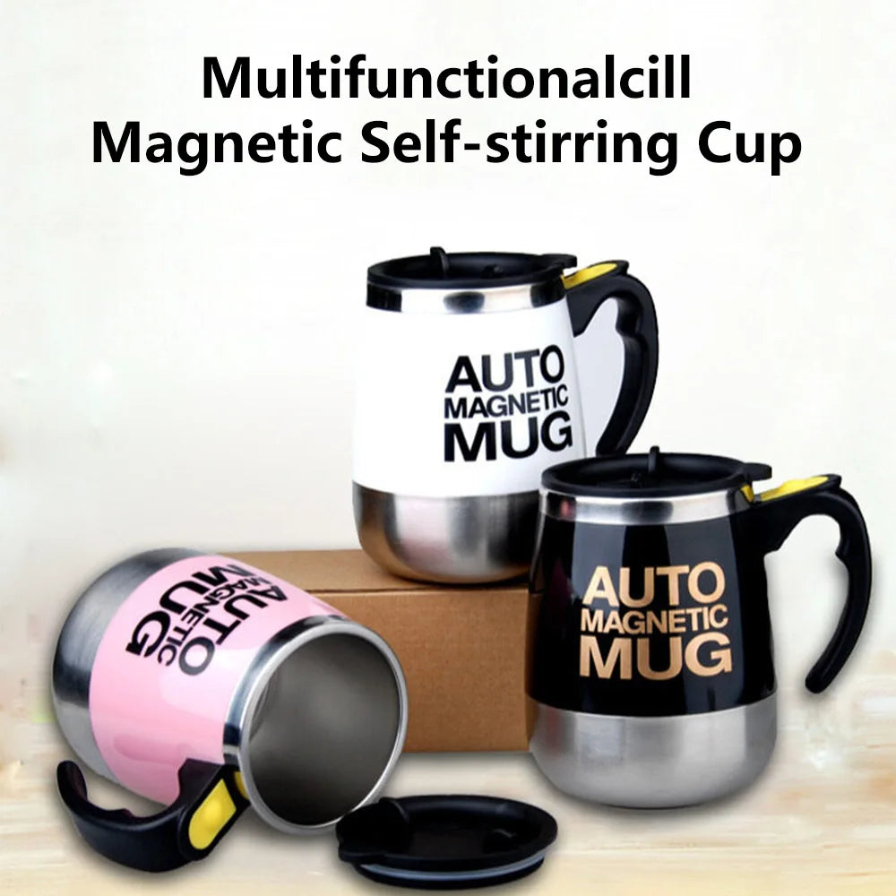 400ML Stainless Steel Automatic Self Stirring Cup Magnetic Coffee Mug Electric Mixing Cup Milk Protein Powder Mixer Blender