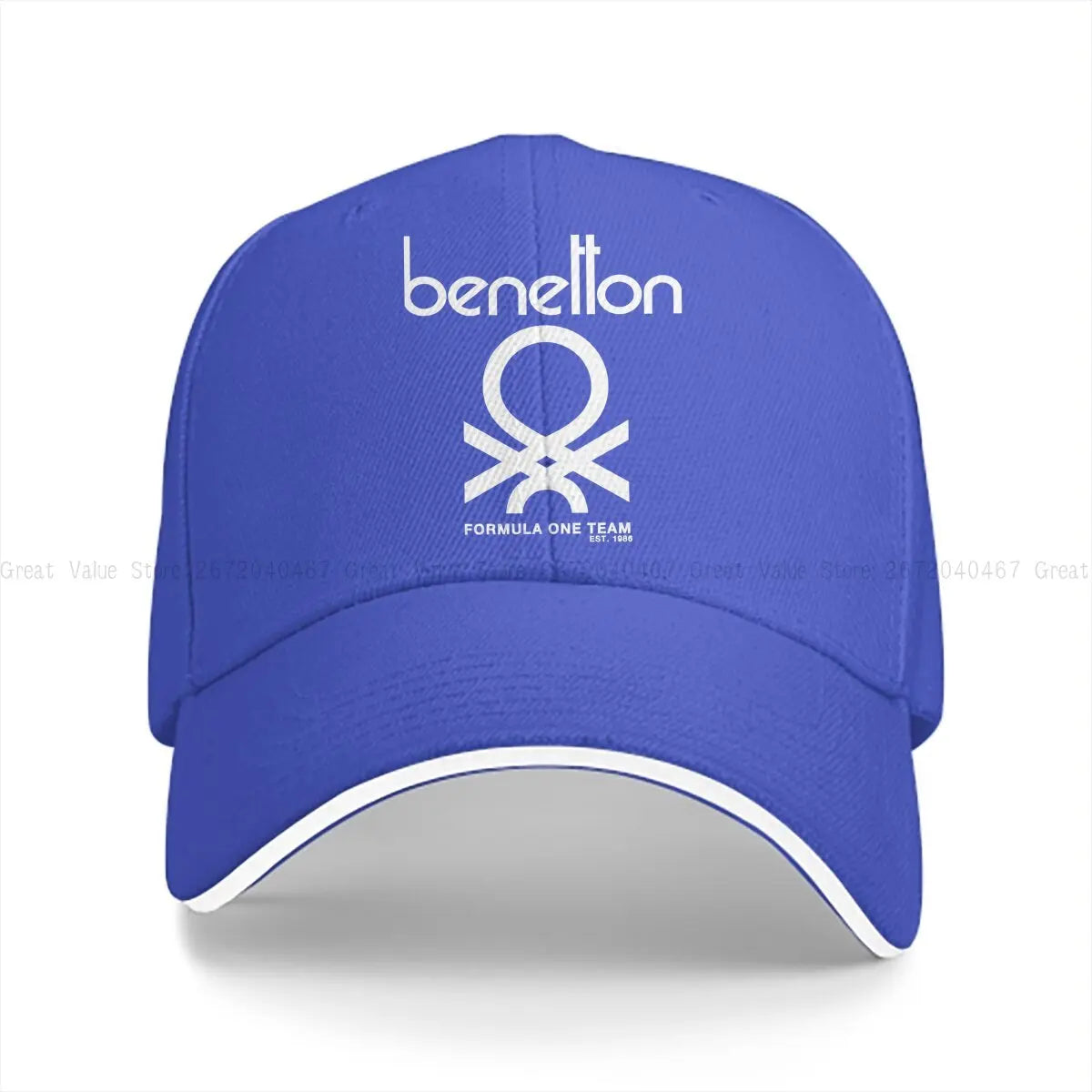 Pure Color Dad Hats Benetton Formula Team 80S Collection Men's Hat Sun Visor Baseball Caps Formula 1 F1 Peaked Cap