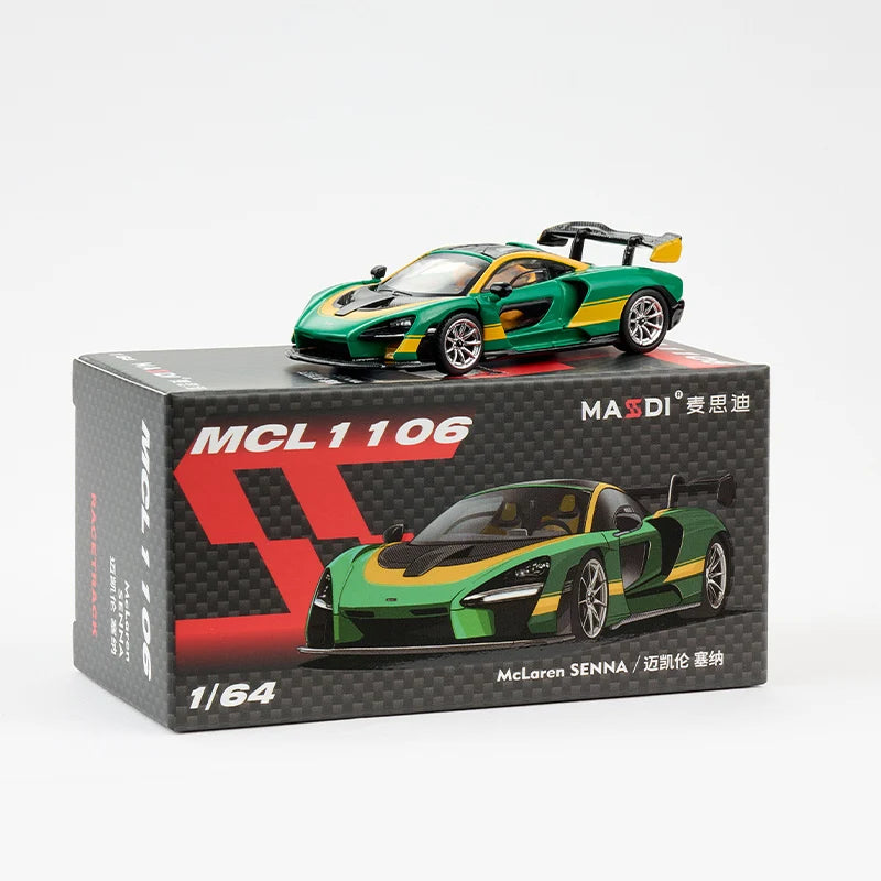 Massdi 1:64 Scale McLaren Senna MCL1106 MCL1107 Simulation Alloy Car Model Static Display Collectible Gift Souvenir Decoration