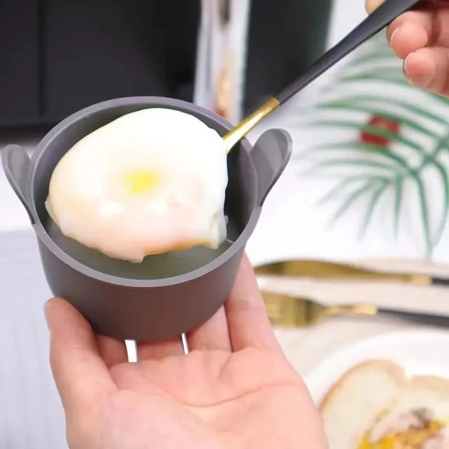 2/4Pcs Air Fryer Silicone Egg Poacher Cups Silicone Egg Cooker Mold Baking Custard Tart Pie Desserts Reusable Egg Poaching Maker