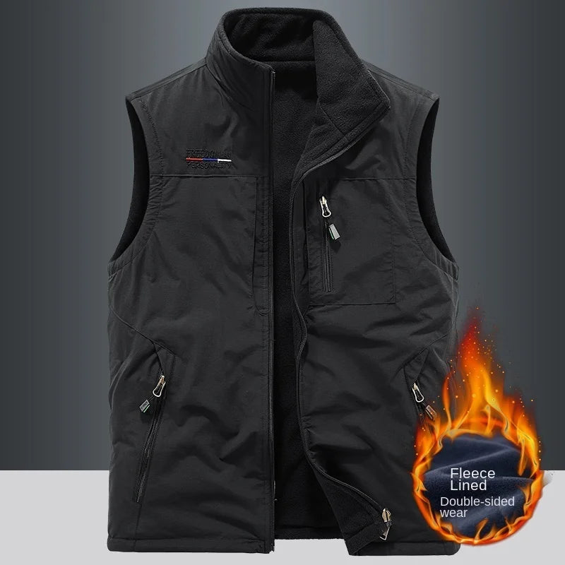 Colete de trabalho masculino fotografia roupas ao ar livre aquecido tático militar jaquetas inverno montanhismo masculino sem mangas aquecimento casaco