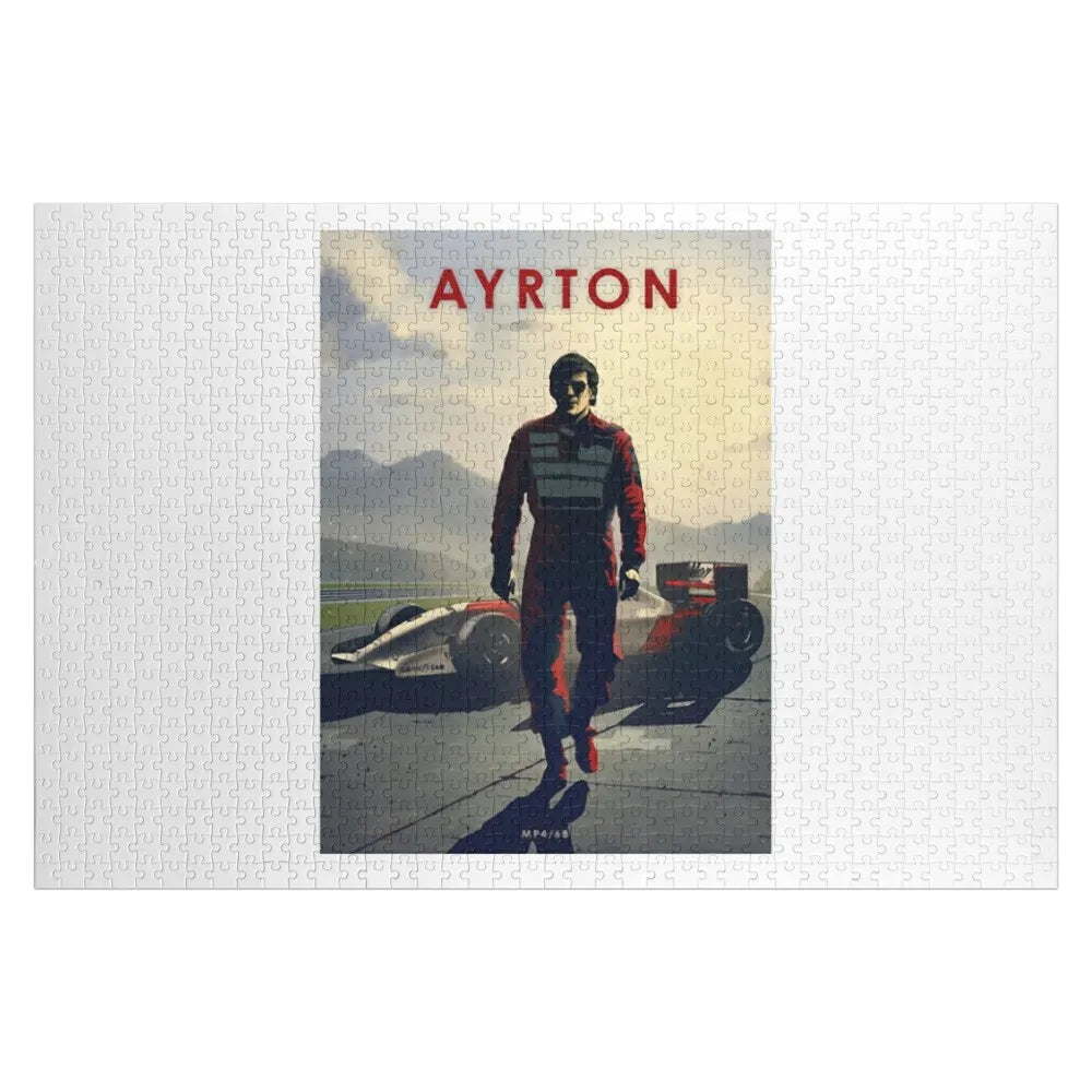 Ayrton Senna - Maclaren MP4 68 - Evil Dead - Car Legends Jigsaw Puzzle Name Wooden Toy Photo Puzzle