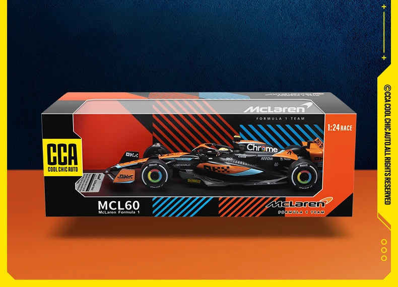 1:24 MCL60 2023 4# Lando Norris P2 British GP Mclaren F1 #81 Oscar Piastri Diecast Race SuperCar Model Competition Vehicles Toys