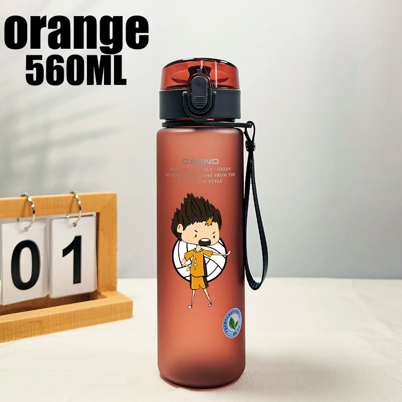 Anime Kawaii Cartoon Q Version Haikyuu Tobio Kageyama Plastic Water Bottle Summer Sports Water Cup Birthday Gift Peripherals