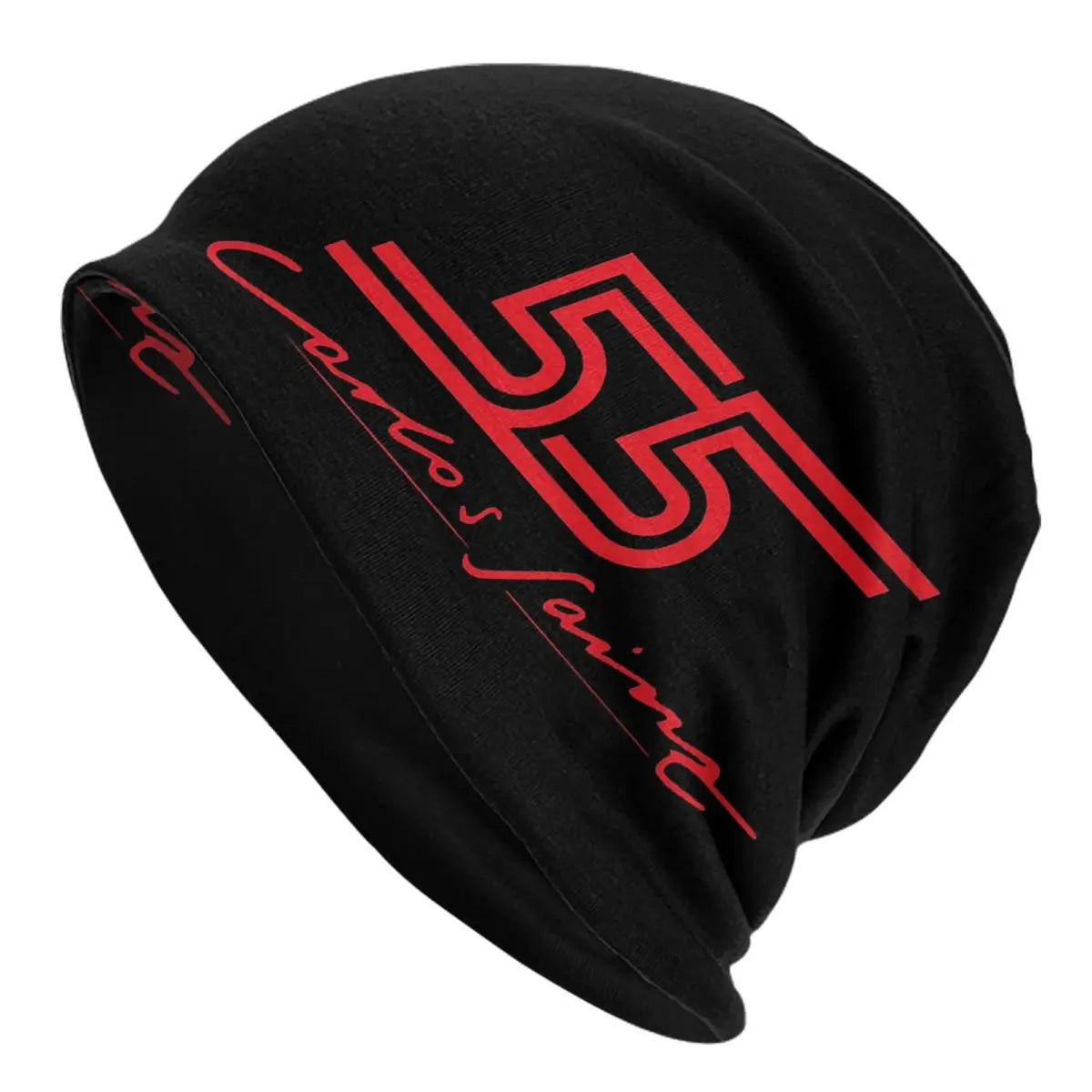 Carlos Sainz Jr F1 Signature Graphic - Dark Warm Knitted Cap Fashion Bonnet Hat Autumn Winter Beanies Hats for Unisex Adult