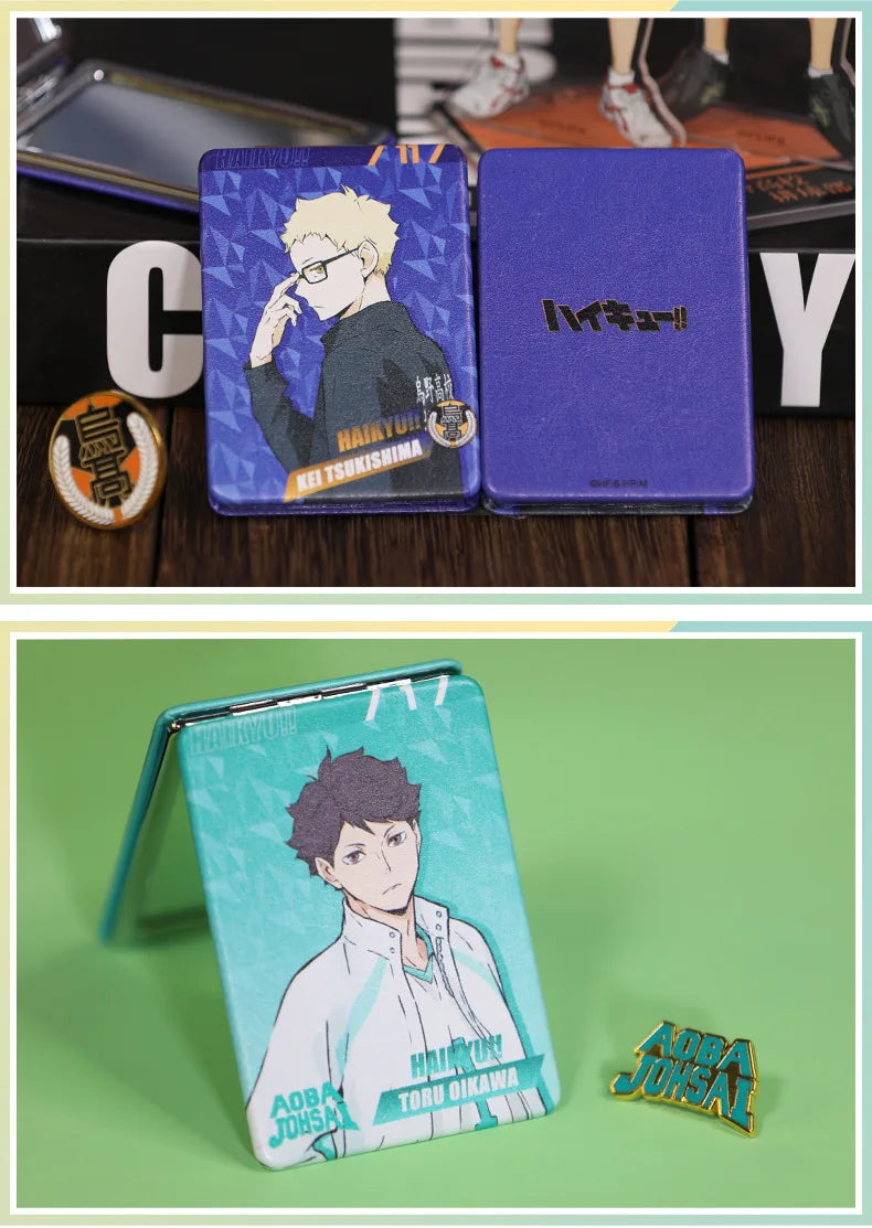 Haikyuu!! Tobio Kageyama Shoyo Hinata Karasuno Kei Tsukishima Oikawa Tooru China Official Authorization Cosmetic Mirror