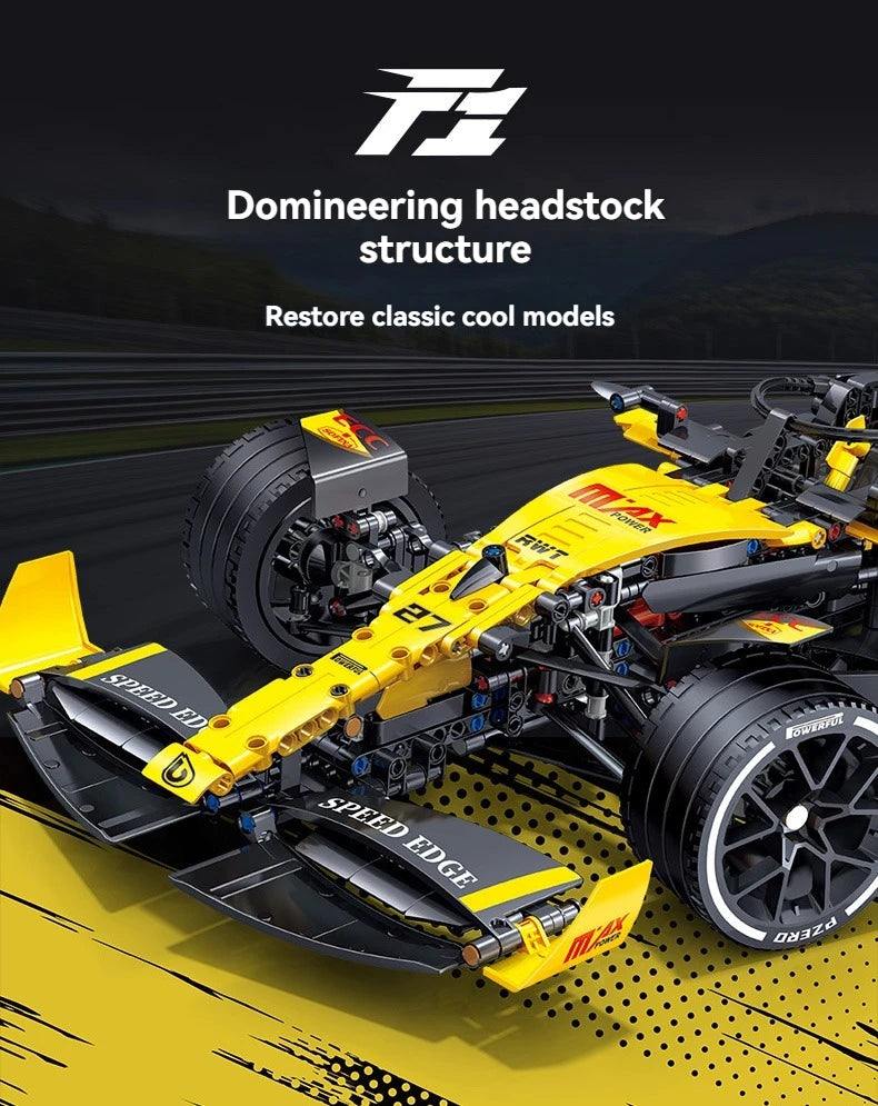Technical Super Racing 1:8 Formula Building block Racing Renault F1 , kit assembly model Bricks toy, Christmas birthday gift