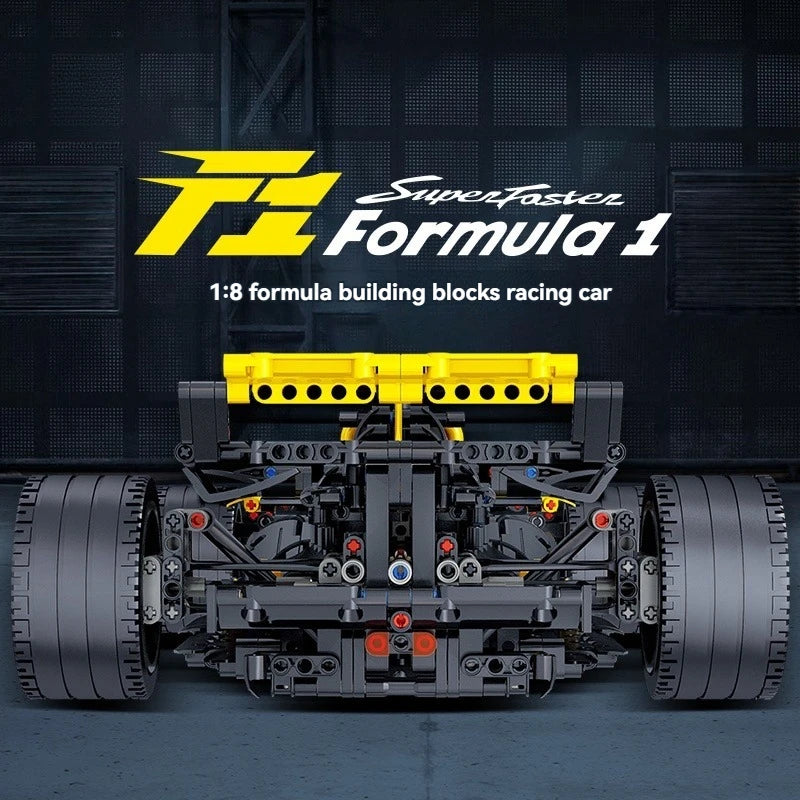 Technical Super Racing 1:8 Formula Building block Racing Renault F1 , kit assembly model Bricks toy, Christmas birthday gift