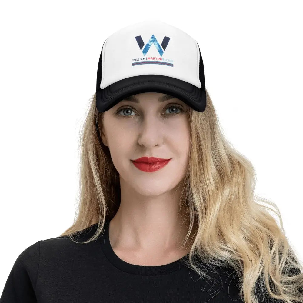 Williams Racing Custom Mesh Baseball Caps Women Men F1 Martini Printing Male Beach Dad Hat Peaked Cap