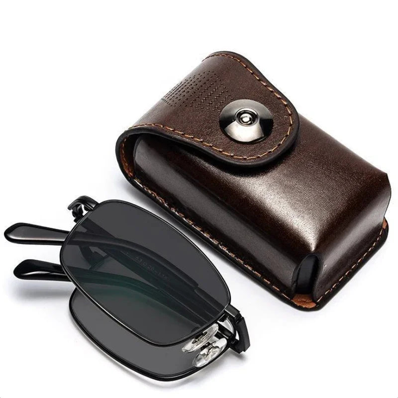 Gafas de lectura fotocromáticas progresivas plegables para hombre y mujer, antiluz azul, multifocales, para presbicia, con dioptrías de +1.0 a +4.0