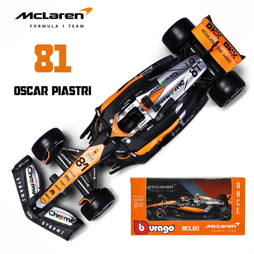 Bburago 1:43 2024 F1 Mercedes-AMG W15 #44 Hamilton Mclaren MCL38 MCL60 Monaco GP #4 Norris #81 Piastri Formula Car Model Gifts