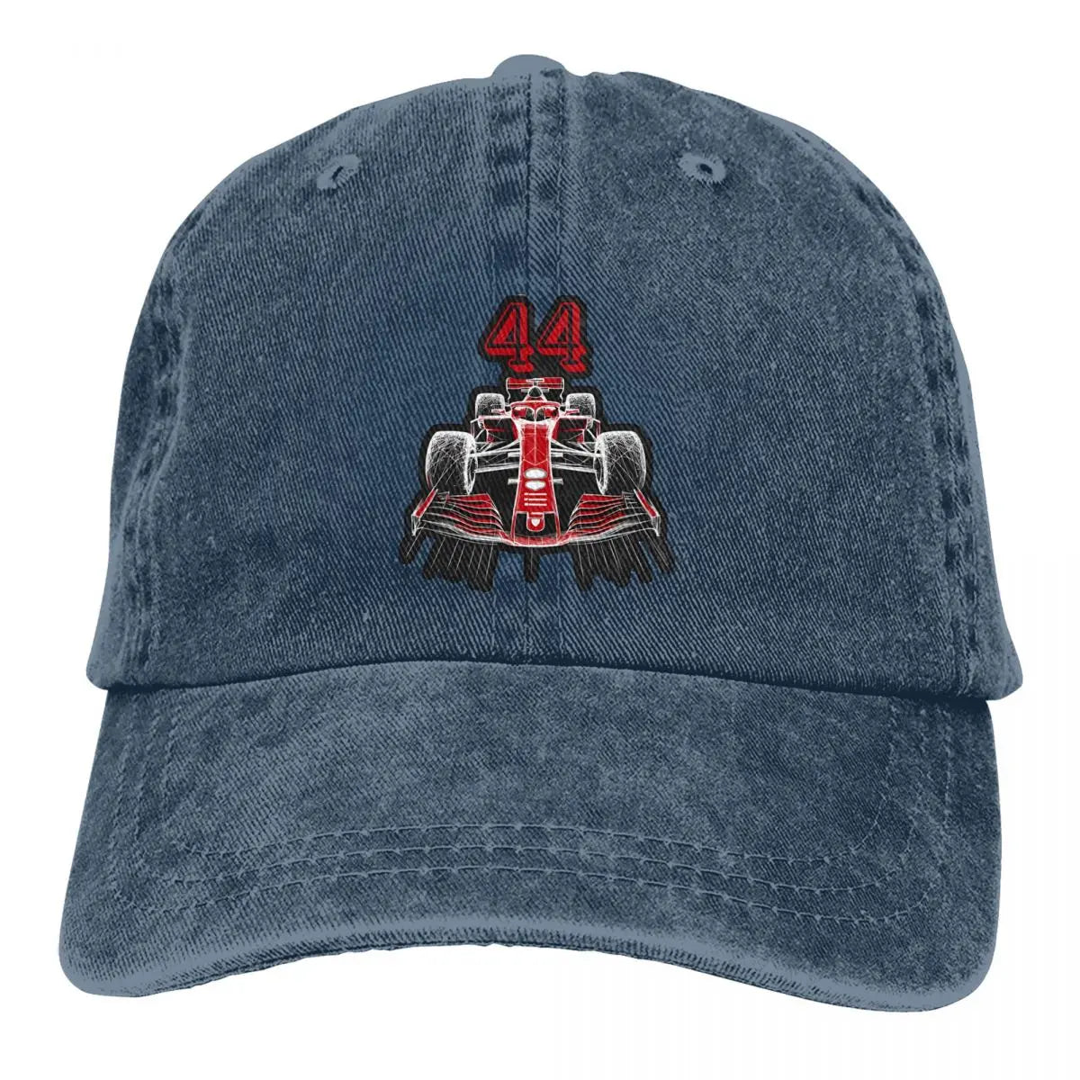 Red 44 Men Pure Color Baseball Hats F1 Sun Visor Caps Peaked Cap