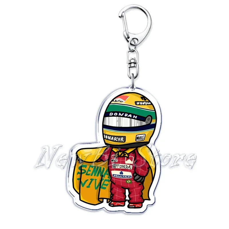 Fast Furious Racing Motorcycle Player Keychains for Accessories Bag Bicycle Helmet Driver Key Chain Keyring Jewelry Fans Gift