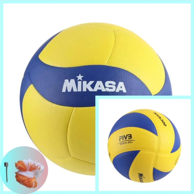 Balón de voleibol Mikasa de fibra ultrafina de cuero PU de alta calidad, suave, para entrenamiento en interiores y exteriores, voleibol de playa