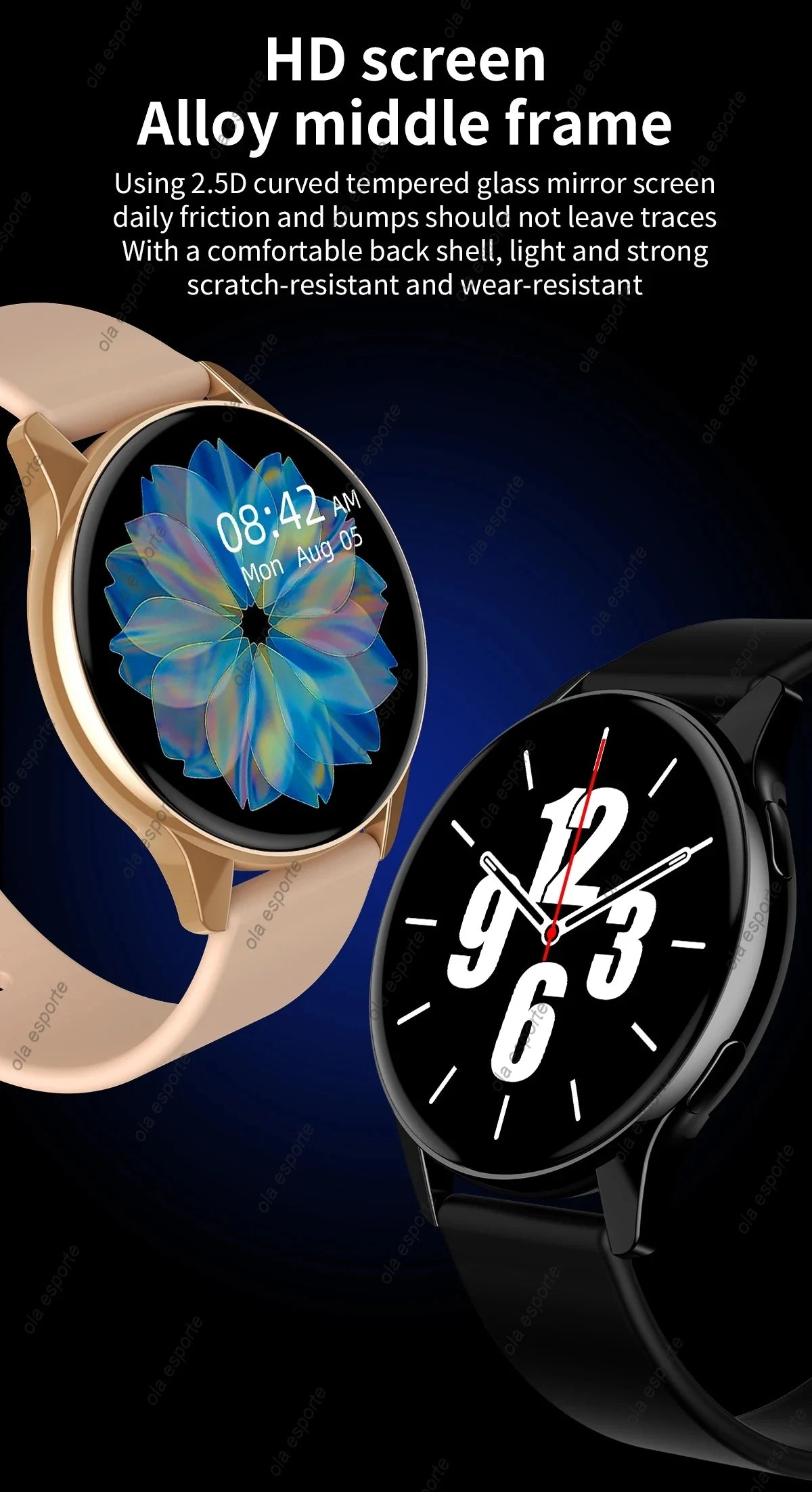 New Bluetooth Call Smart Watch 6 Heart Rate Custom Dials Sport Men Woman 2024 smart watch Health Monitor Smartwatch For Samsung