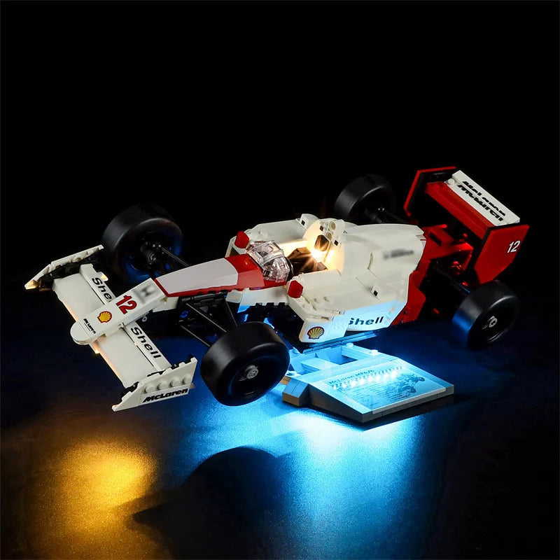 (Only LED Light No Bricks) 10330 MP4/4 & Ayrtons Sennas Building Blocks Bricks Kits Sets Not Include Model