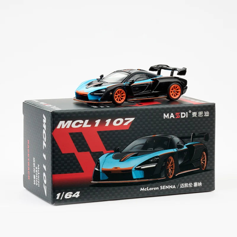Massdi 1:64 Scale McLaren Senna MCL1106 MCL1107 Simulation Alloy Car Model Static Display Collectible Gift Souvenir Decoration