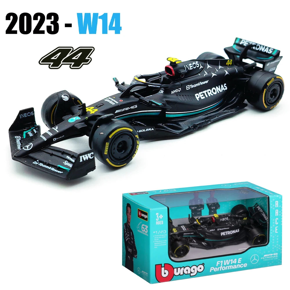 Bburago 1:43 2024 RB20 SF24 W14 W13 SF23 MCL60 RB19 RB18 W12 F1 Racing Formula Car Static Simulation Diecast Alloy Model Car