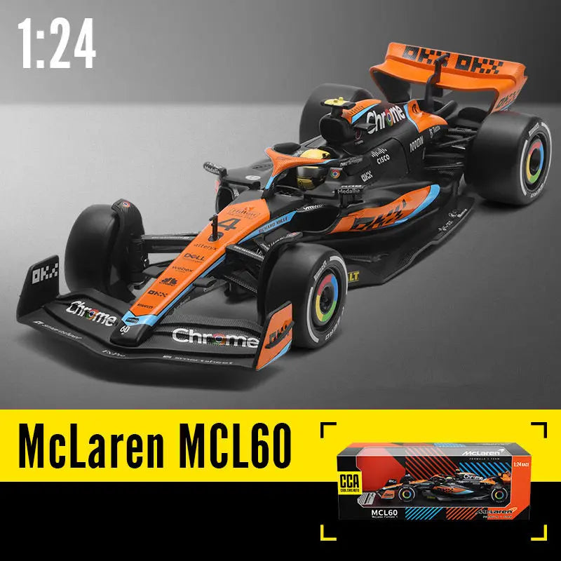 1:24 MCL60 2023 4# Lando Norris P2 British GP Mclaren F1 #81 Oscar Piastri Diecast Race SuperCar Model Competition Vehicles Toys