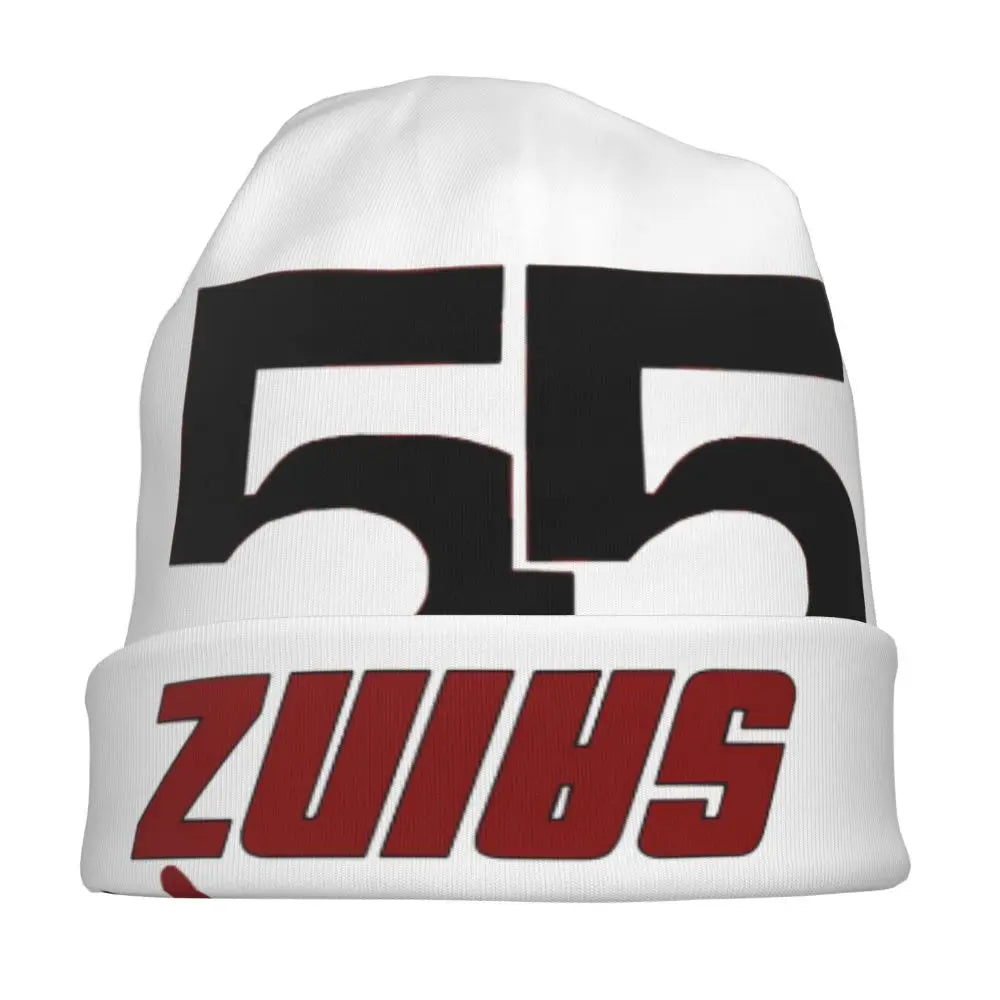 Carlos Sainz Jr F1 Signature Graphic - Dark Warm Knitted Cap Fashion Bonnet Hat Autumn Winter Beanies Hats for Unisex Adult