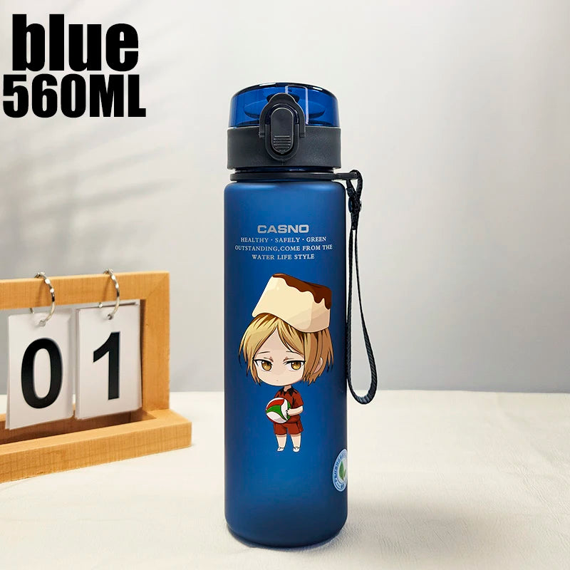 Anime Kawaii Cartoon Q Version Haikyuu Tobio Kageyama Plastic Water Bottle Summer Sports Water Cup Birthday Gift Peripherals