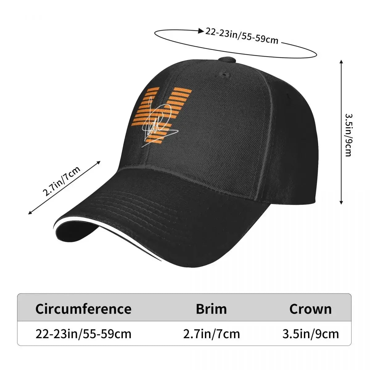 Lando Norris F1 Signature Design Baseball Cap Hat Beach Golf Uv Protection Solar Hat derby hat Men Luxury Brand Women's