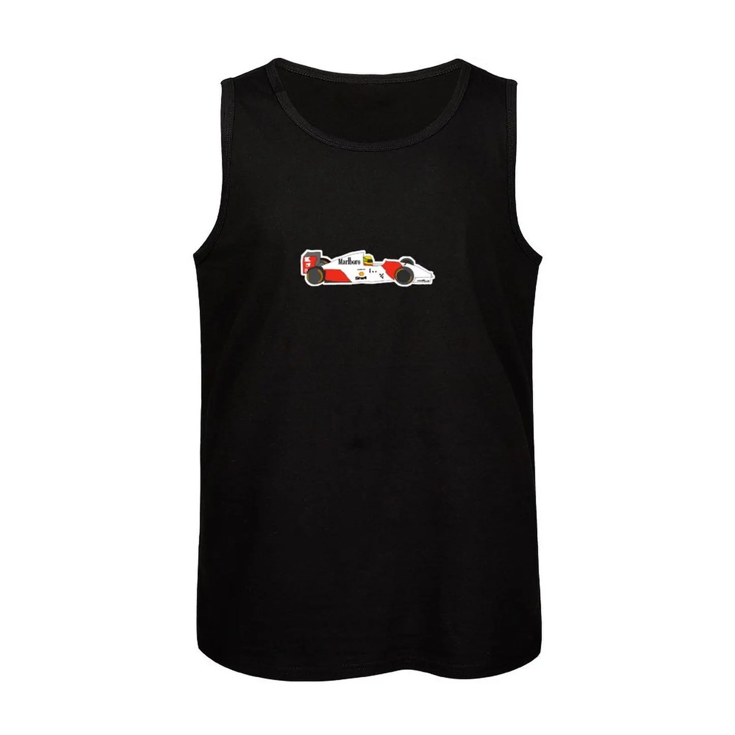 Senna with MP4/4 Tank Top Men's tops Vests sleeveless Men's t-shirts