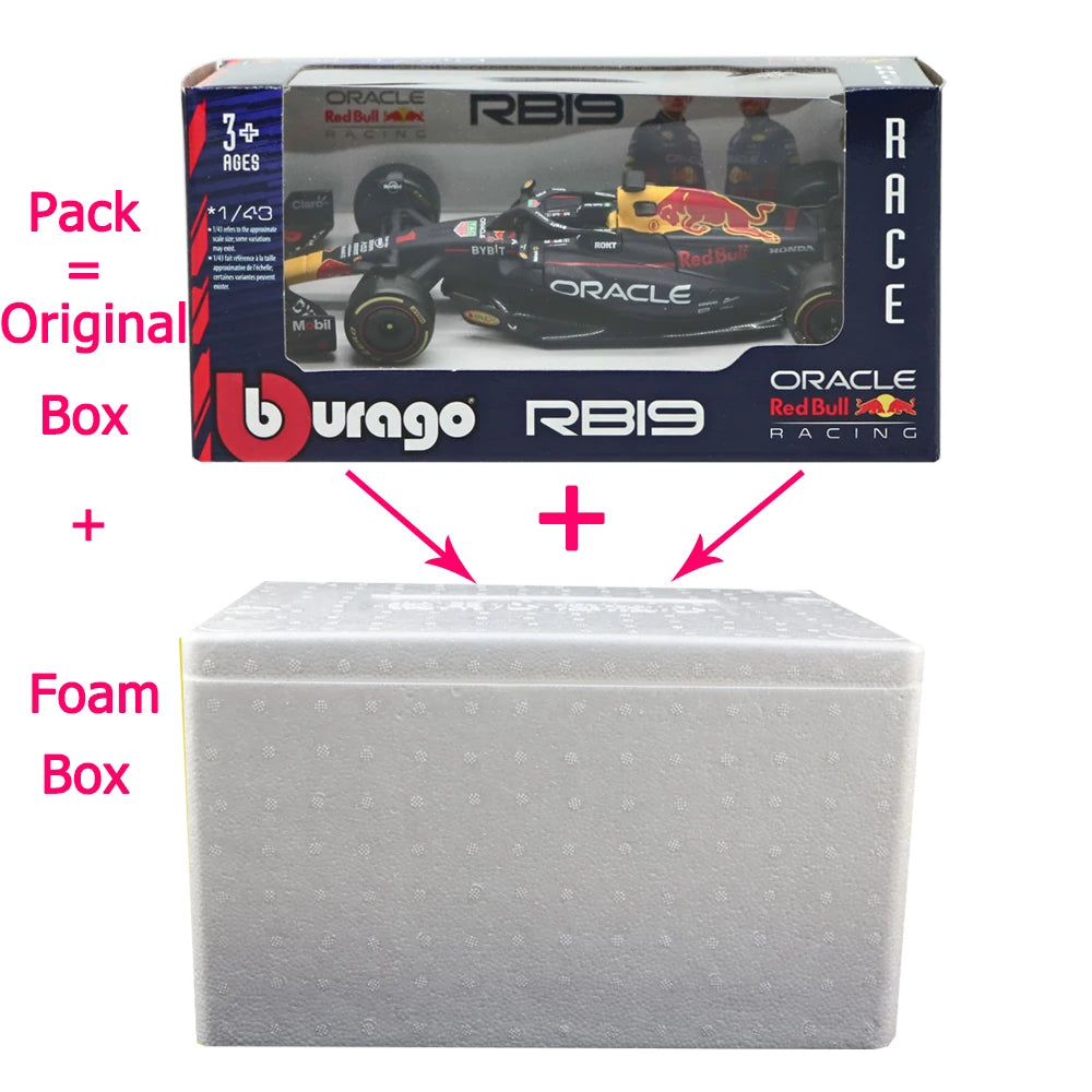Bburago 1/43 2022 2023 F1 Red Bull RB18 Ferrari F1-75 Mercedes AMG W14 Racing Cars Toys Alloy Vehicle Diecast Cars Model