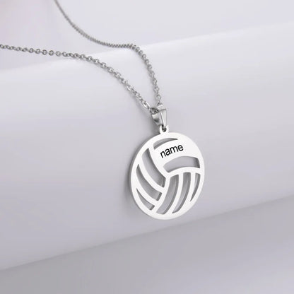 Sipuris Custom Name Necklace For Women Stainless Steel Personalized Name Volleyball Necklace For Men Jewelry Christmas Gifts