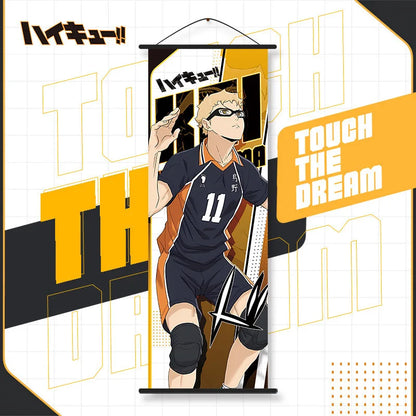 Haikyuu!! Yu Nishinoya Kozume Kenma New Anime Peripheral Hanging Painting Wall Painting Poster Scroll 25*70cm Decorative Gift