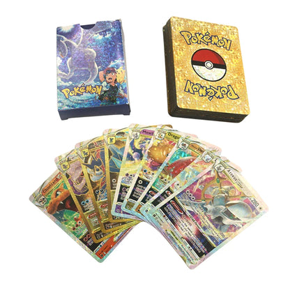 27-55PCS Pokemon Colorful Gold Foil Card Charizard Pikachu Arceus Silver Rainbow English Spanish VSTAR VMAX Card