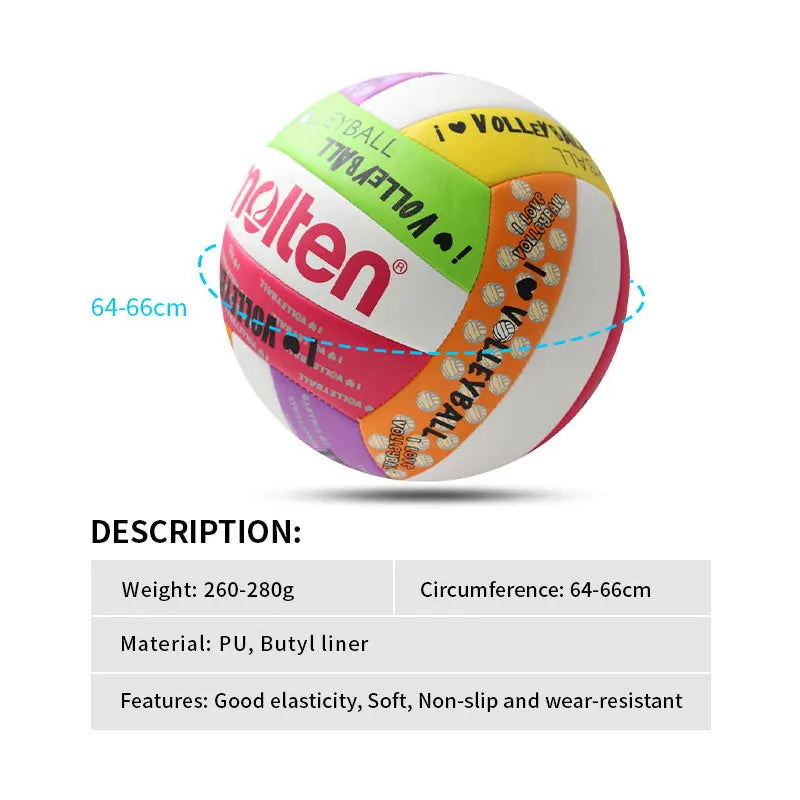 Newest Molten Volleyball Standard Size 5 PU Material Soft Touch High Quality Indoor Outdoor Sports Competition Training Balls