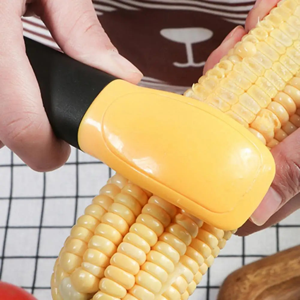 Stainless Steel Corn Peeler with Plastic Handle Peeling Corn Stripper Labor-Saving Corn Cob Stripping Tool Corn Cutter & Remover