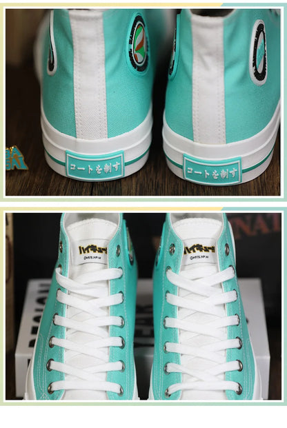 Haikyuu!! Unisex Aoba Johsai Karasuno High School Shoyo Hinata Official Authorization Fashion Flat Casual Canvas Shoes
