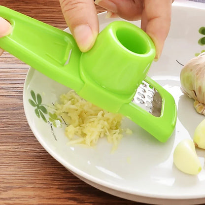 2/1PCS Garlic Crusher Press Manual Ginger Squeezer Masher Handheld Grinding Grater Cutter Peeler Kitchen Tools Multi-Functional