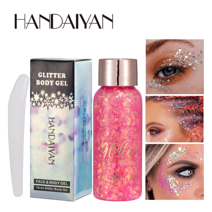 Handaiyan Eye Glitter Nail Hair Body Face Stickers Gel Art Loose Sequins Cream Diamond Jewels Rhinestones Makeup Party Festival