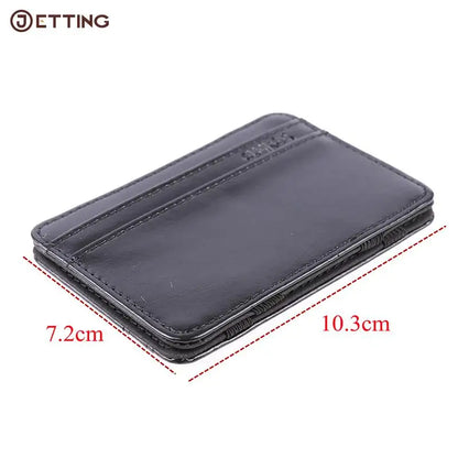 New Arrival 2 Fold Multi Card Position PU Leather Magic Wallets Fashion Small Men Money Clips Card Purse Thin Cash Holder Purse