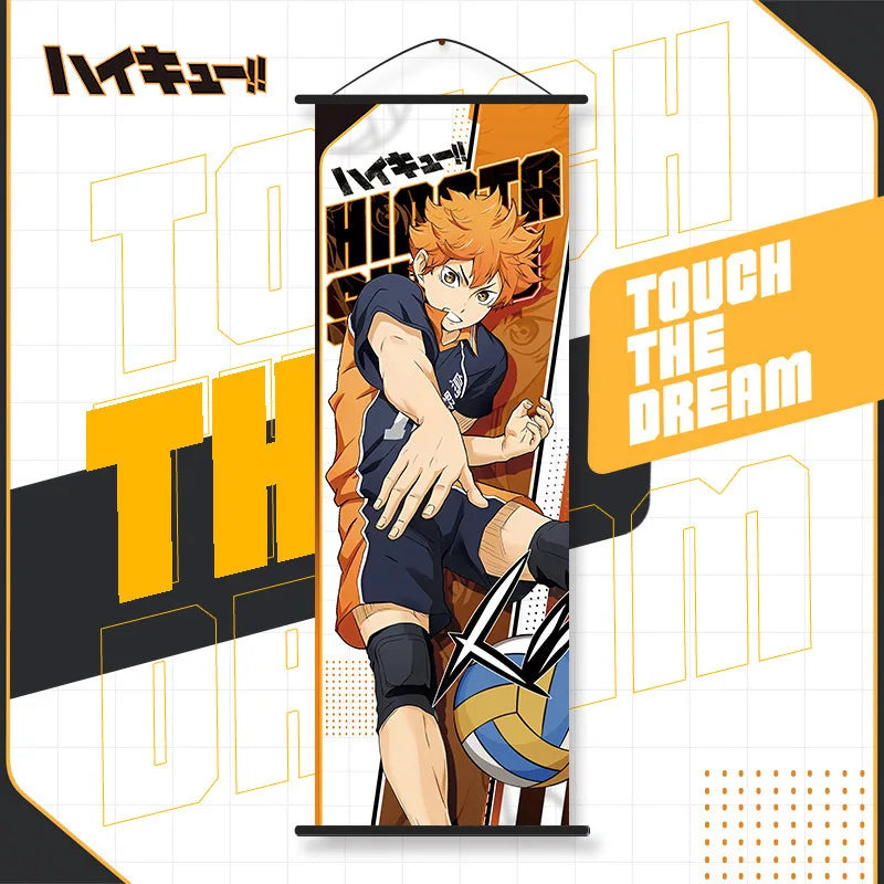 Haikyuu!! Yu Nishinoya Kozume Kenma New Anime Peripheral Hanging Painting Wall Painting Poster Scroll 25*70cm Decorative Gift