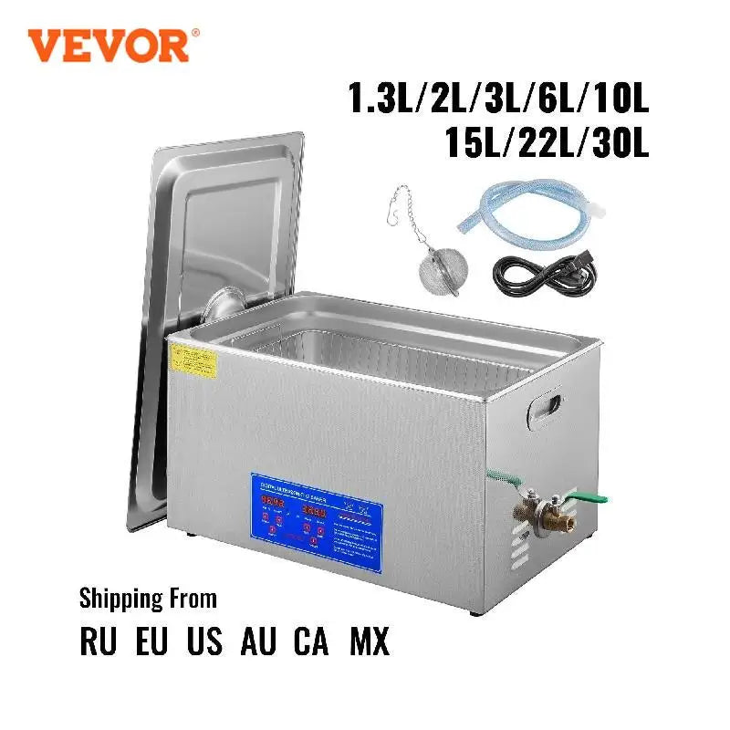 VEVOR 1.3L 2L 3L 6L 10L 15L 22L 30L Ultrasonic Cleaner Lave-Dishes Portable Washing Machine Diswasher Ultrasound Home Appliances