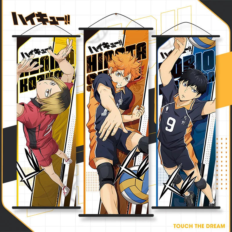 Haikyuu!! Yu Nishinoya Kozume Kenma New Anime Peripheral Hanging Painting Wall Painting Poster Scroll 25*70cm Decorative Gift