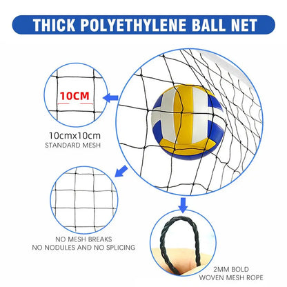 Outdoor Portable PE Polyethylene Bold Knotless Standard Volleyball Mesh Air Volleyball Mesh Beach Volleyball Mesh