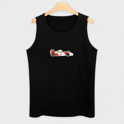 Senna with MP4/4 Tank Top Men's tops Vests sleeveless Men's t-shirts