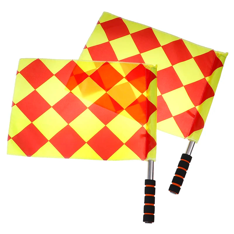 Soccer Referee Flags Professional Fair Play Football Linesman Flags With Bag