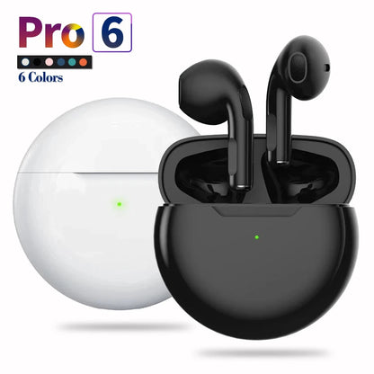 TWS Bluetooth 5.0 Pro 6 Earphones Charging Box Wireless Headphone 9D Stereo Sports Earbuds For Lenovo ht38 lp40 Pro J6 Headsets