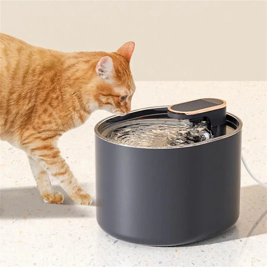 Automatic Cat Water Fountain with LED Light Ultra Silent Pet Drinking Water Fountain USB Cats Electric Mute Water Feeder