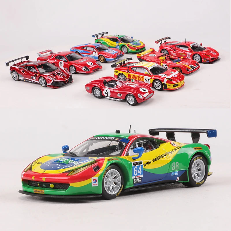 Burago 1:43 Ferrari 499p/296/488/458/308/F430 Le Mans 24-hour Endurance Race Car Alloy Model Car