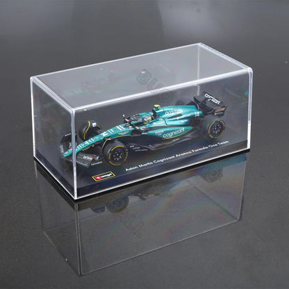 Bburago 1:43 Aston Martin Aramco F1 Team Amr23 2023 Car Model Dust Cover 14 Alonso #18 Stroll # Alloy Die Boys Collection Gifts