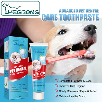 ZK20 Pet toothpaste, dog bad breath, tartar cleaning, cat oral care, can be eaten fresh toothpaste