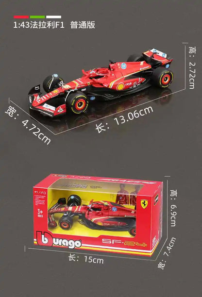 Bburago 1:43 F1 Red Bull Racing TAG Heuer RB20 2024 #1 Verstappen #11 Perez Alloy Car Die Cast Model Toy Collectible SF24