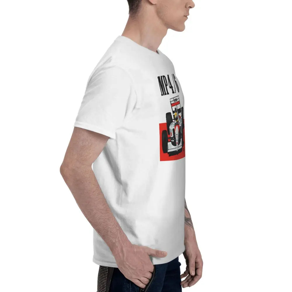 Men T-Shirts MP4 Casual 100% Cotton Tee Shirt Short Sleeve Senna T Shirts Crew Neck Tops Printing
